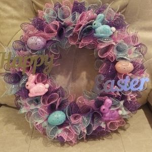 Mesh Easter Wreath